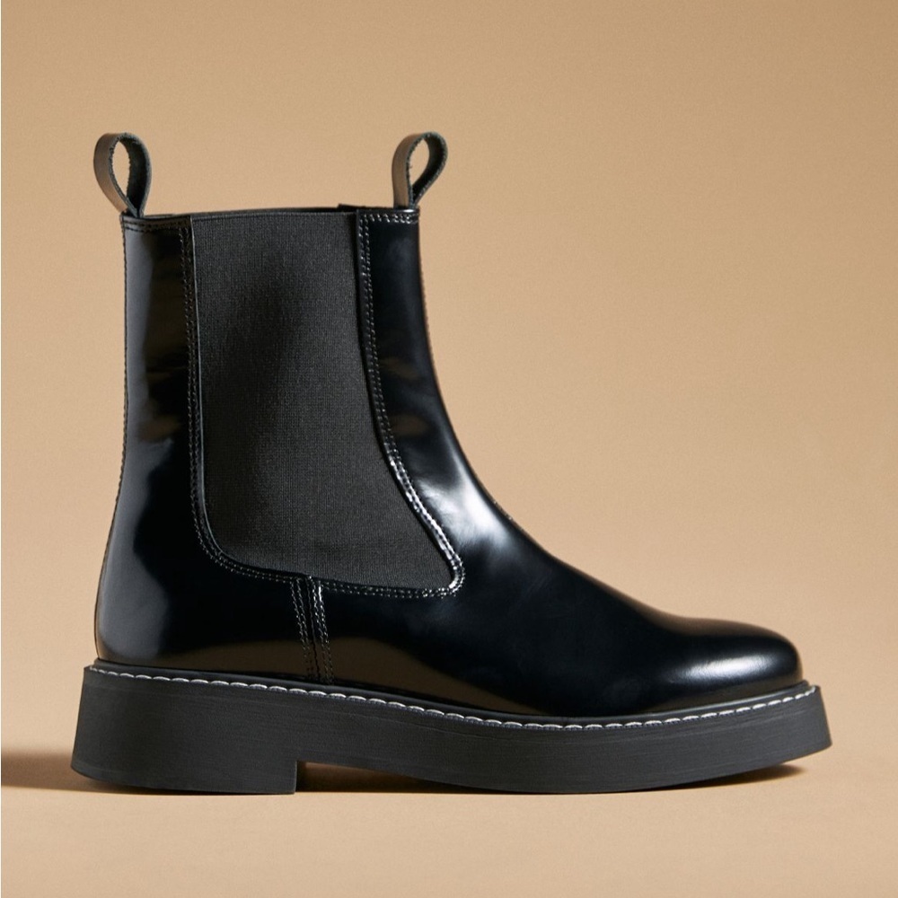 Leather Anthropologie NWT Pilcro Contrast Stitch Boots size 7-7,5 (38).